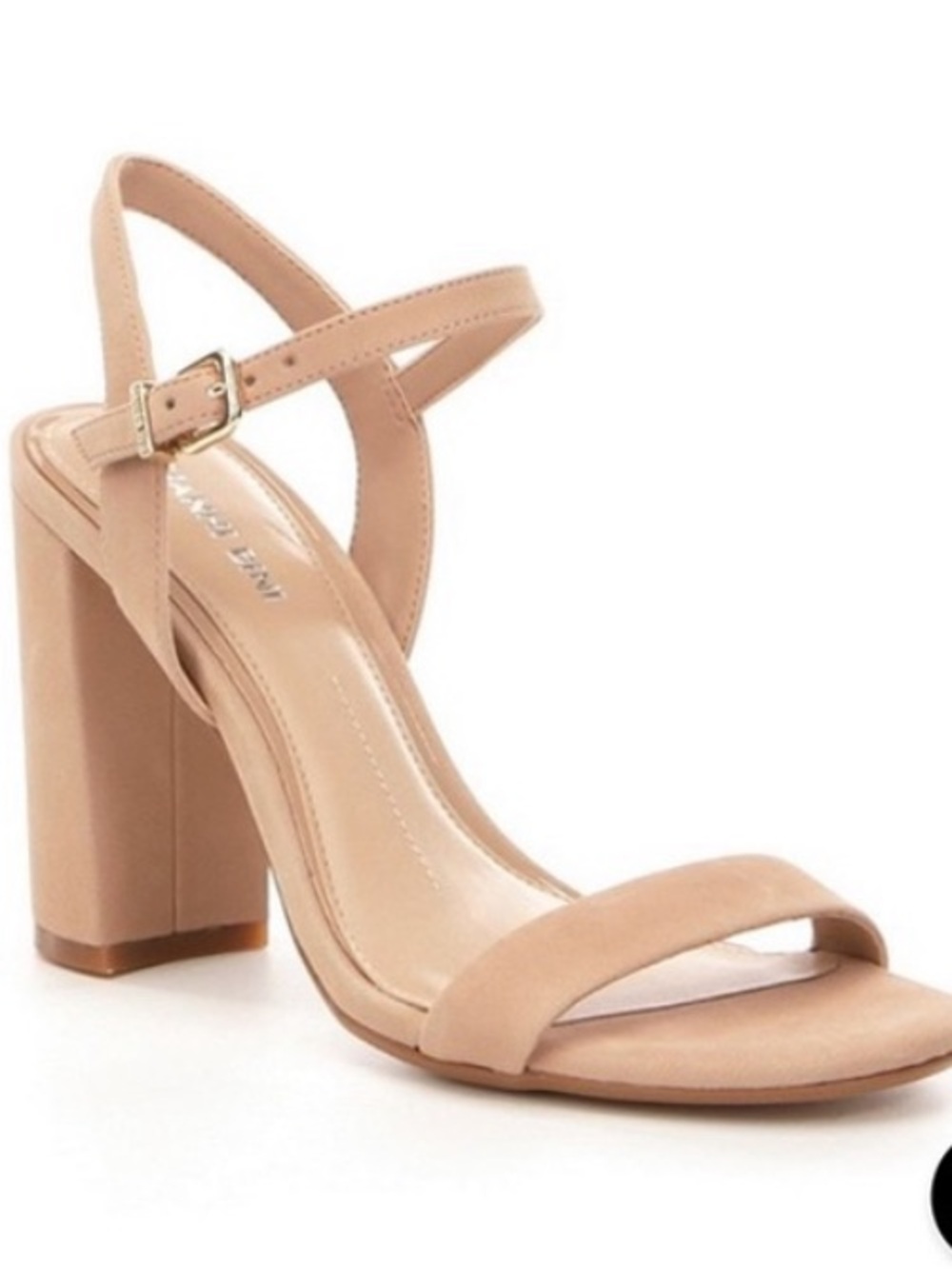 Gianni Bini 7 Women’s Nude Block Heel Ankle Strap Sandals